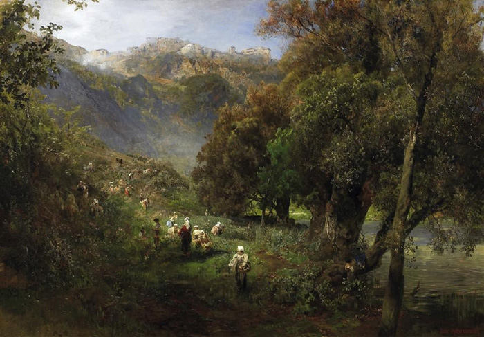 summer landscape at the alban see